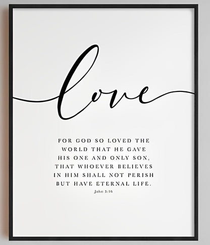 Faith, Hope, Love, Bible Verse Canvas